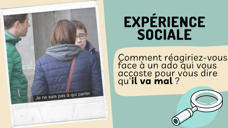 Vignettes Comment reagiriez vous face a un ado qui vous accoste pour vous dire quil va mal