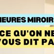 Heures miroir : horloge murale dans une lumière chaude