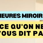 Heures miroir : horloge murale dans une lumière chaude
